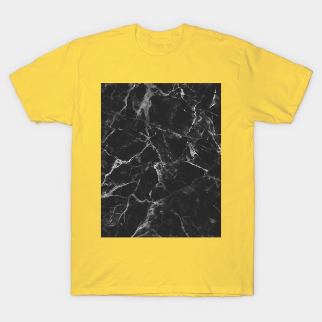 Black Marble T-Shirt by CharlieCreator